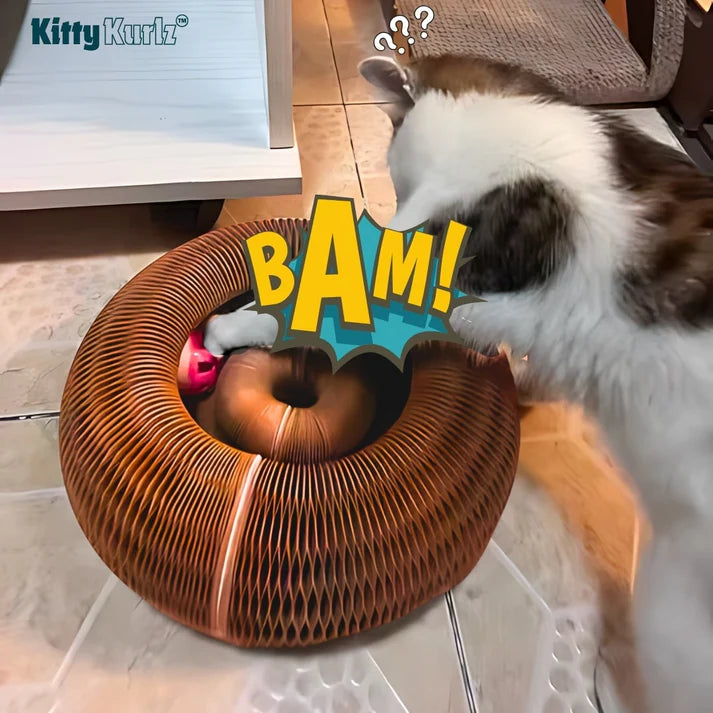 Kitty Kurlz™ – Rascador para Gatos resistente - Evita que arañen tus muebles