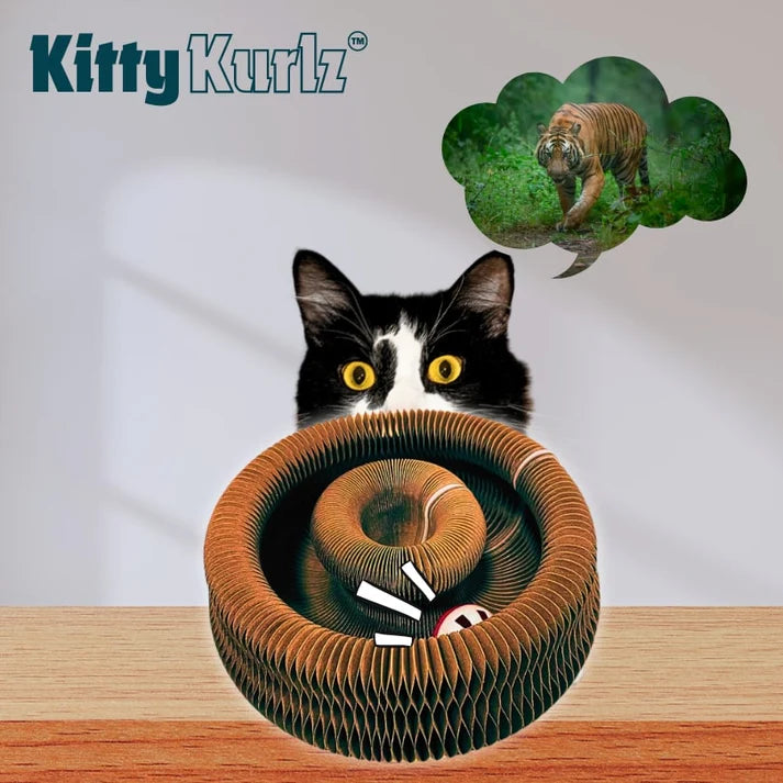 Kitty Kurlz™ – Rascador para Gatos resistente - Evita que arañen tus muebles